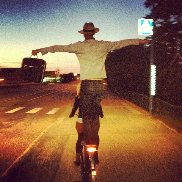 Daniel on a bike