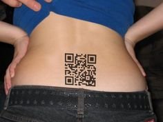 Temporary tattoo qr codes