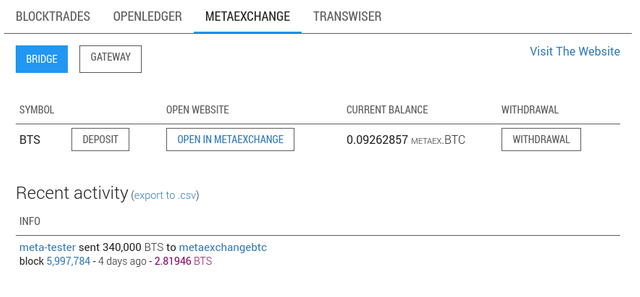 Deposit/Withdrawal screenshot