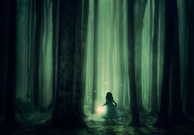 Girl in a forest