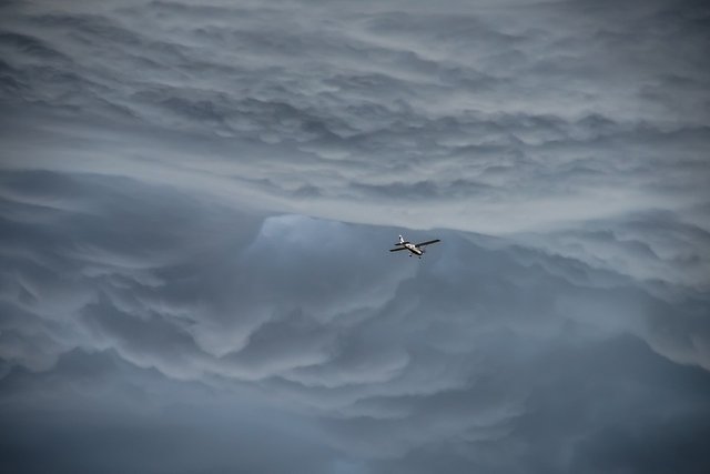 Small plane in a storm