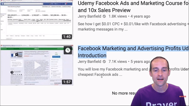 Jerry Banfield's first facebook marketing course