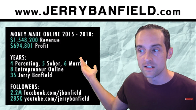 Income Report for August 2019 with Jerry Banfield: Thank You for $9,696 Earned Online