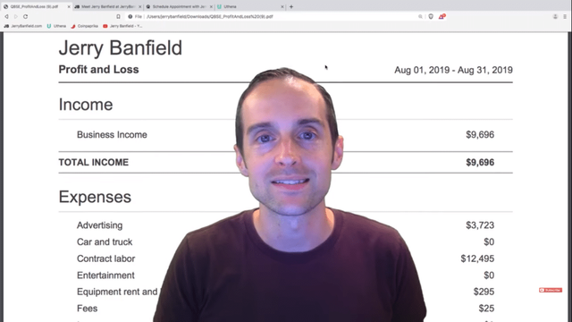 Income Report for August 2019 with Jerry Banfield: Thank You for $9,696 Earned Online