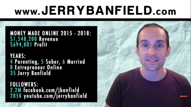 Income Report for August 2019 with Jerry Banfield: Thank You for $9,696 Earned Online