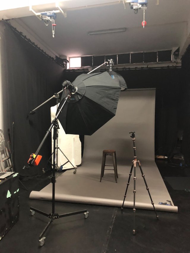 My studio is ready for the incoming photoshoot