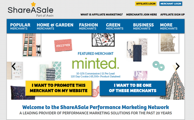 Affiliate marketing shareasale