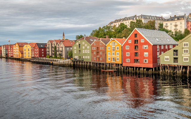 Stilt Houses in Trondheim, Norway