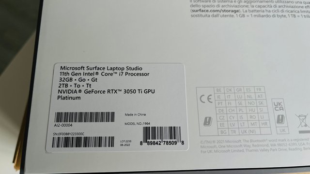 微软顶配 Surface Studio Laptop 配置