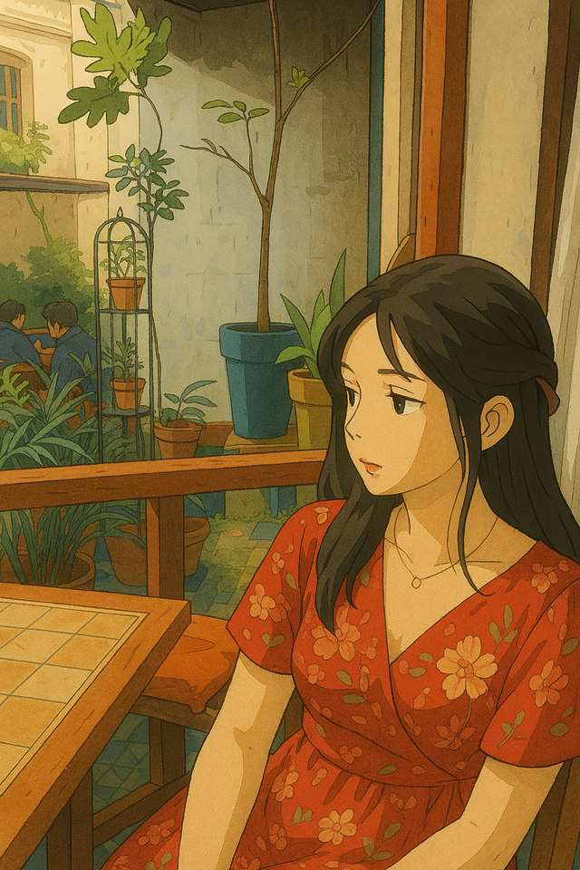媳妇在塞尔维亚的照片改成Ghibli风格