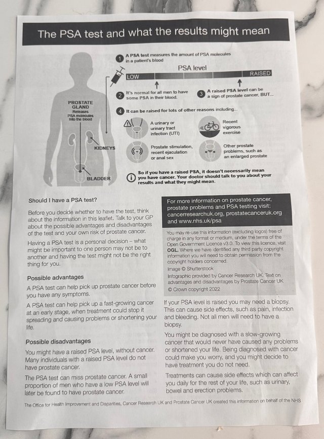英国NHS发的关注男性前列腺健康的小手册