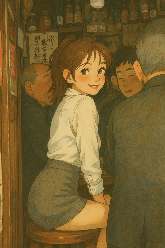 Ghibli style 日式居酒屋的舒适夜晚 Cozy Evening in a Japanese Izakaya