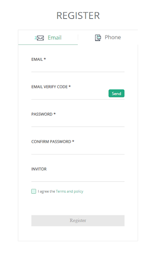 Hotbit exchange register