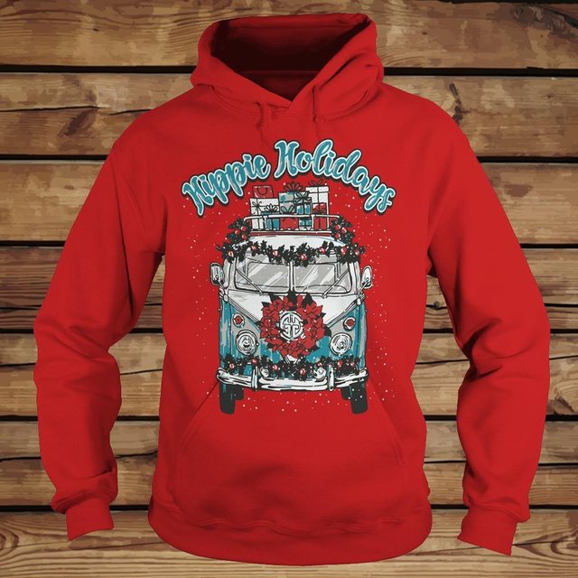 Christmas Hippie Holidays Sweatshirt Hoodie