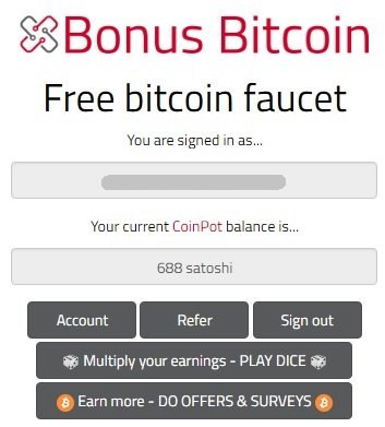 bonusbitcoin menu