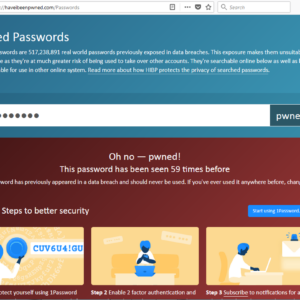 Pwned passwords