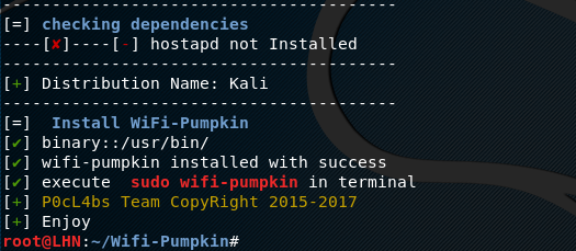 wifi pumpkin installation