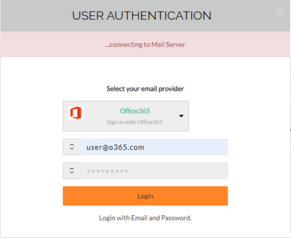 Microsoft phishing attack login process page