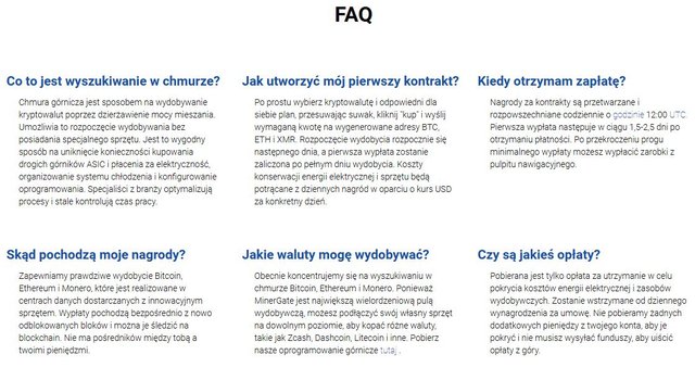 Kopalnia kryptowalut Minergate FAQ 1