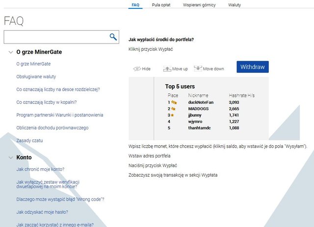 Kopalnia kryptowalut Minergate FAQ 4