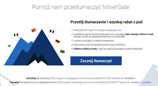 Kopalnia kryptowalut Minergate tłumaczenia