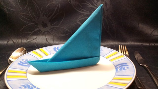 Segelschiff Servietten Deko Falten Photographed Napkin