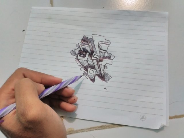 Drawing With Pen Perspective 3d Buildings Steemit