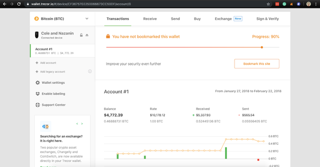 TREZOR BTC