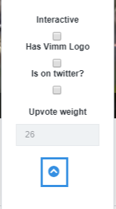 curator upvote weight no options selected for stream with high points