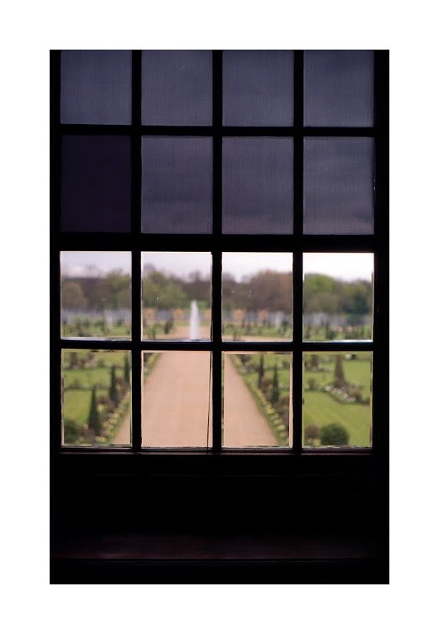 Looking out of a window in Hampton Court Palace