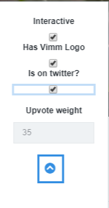 curator upvote weight all options selected for stream with high points