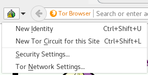Tor browser onion button first window