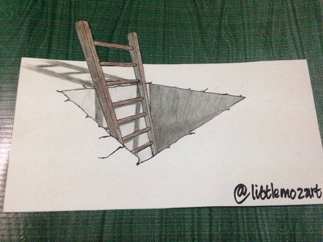 3d Drawing A Ladder Inside The Hole Steemit