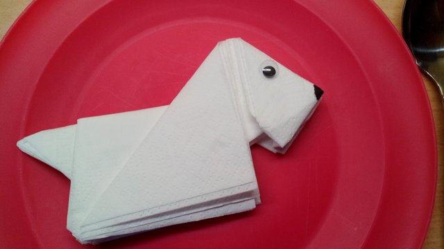 Hund Servietten Deko Falten Photographed Napkin Folding