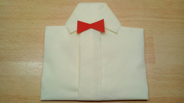 Klassisches Hemd Servietten Deko Falten Photographed