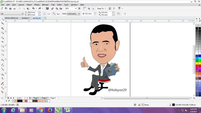 Tutorial Caricature Vector In Coreldraw X7 Steemit