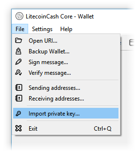 Import private key