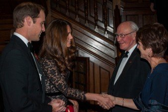 Pic Alan Richardson Dundee, Pix-AR.co.uk The University of St Andrews celebrated their 600th Year at a banquet at Temple Hall in London attended by the Duke and Duchess of Cambridge. The Duke and Duchess are welcomed by Chancellor Menzies Capbell and Principal Prof Louise Richardson see press release from St Andrews University