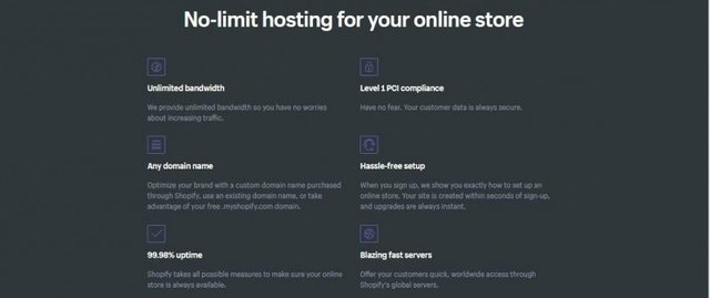 unlimited hosting for your online store