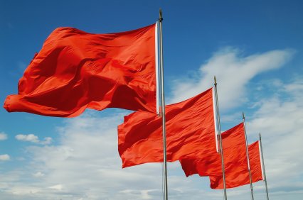 Country Flags With Red Background