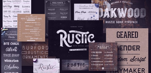 rustic fonts