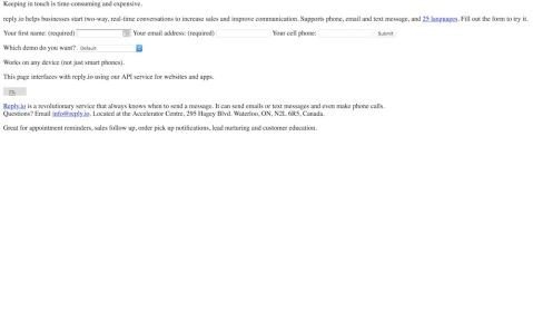 Archive.org screenshot of Reply.io circa 2001