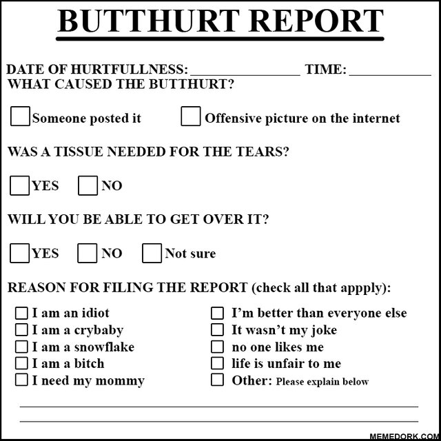 Image result for butthurt meme