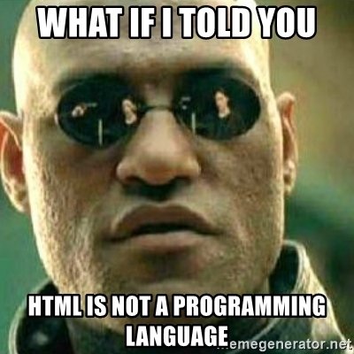html is not a programming language