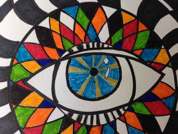 I've got my eye on you, original art by Meredith Loughran