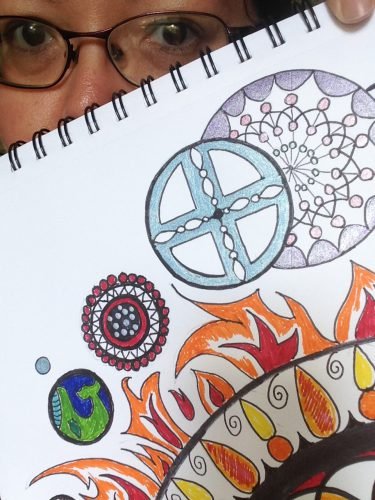  The Solar System by Meredith Loughran, art, doodling, mandala