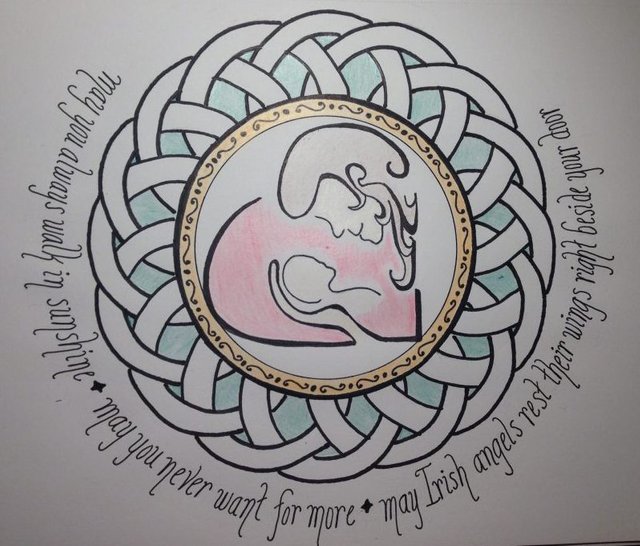 An Irish Blessing by Meredith Loughran, art, doodling, mandala