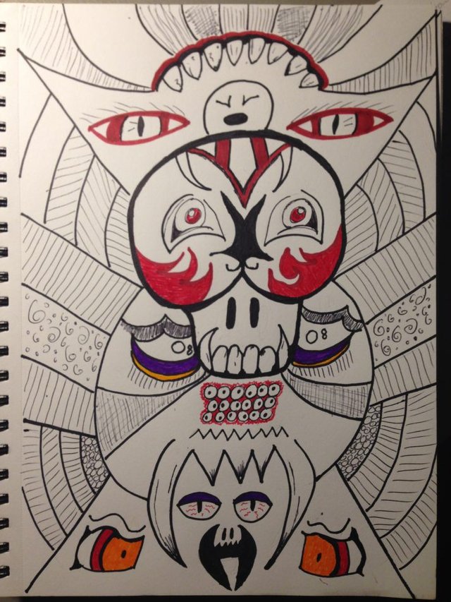 ICK Totem by Meredith Loughran, art, doodling, drawing