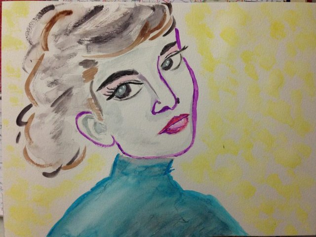 Audrey by Meredith Loughran, art, watercolor, painting
