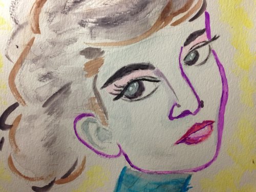 Audrey by Meredith Loughran, art, watercolor, drawing